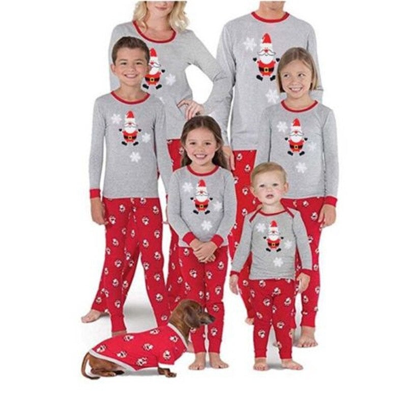 Kouric Pyjamas Noël Famille-Pyjamas Noël Famille à Carreaux Rouges