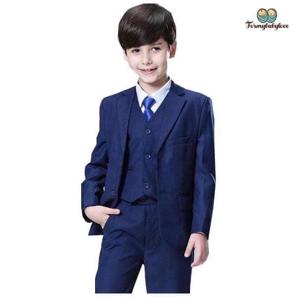 Royal Blue Boy Costumes Formels Dîner Tuxedos Petit Garçon Garçons  D'honneur Enfants Enfants Pour La Fête De Mariage Costume De Bal Vêtements  De
