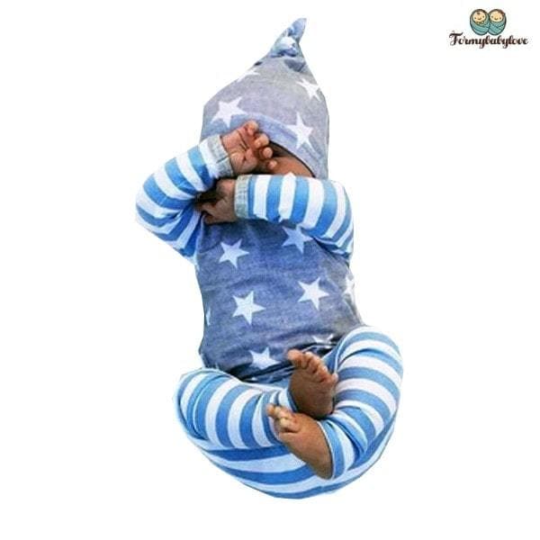 Ensemble bébé lapin bleu clair 3 pièces - Vêtements Bébé garçon (0-24 mois)