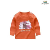 Pull rigolo pour bébé orange