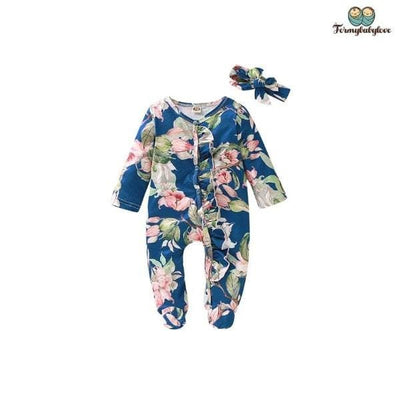 0-24 Mois Bébé Fille Pyjama à Fleurs 3 PCS Ensemble de Vêtements Nouveau-né  Mode : Body + Pantalon + Bandeau cool - Bleu ZP Bleu - Cdiscount  Prêt-à-Porter