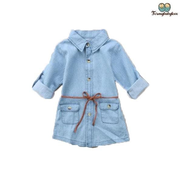 Robe fille en jean 