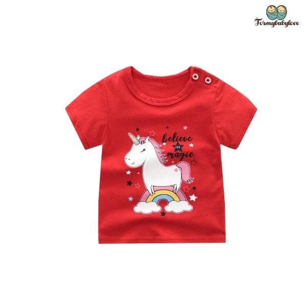 Tee shirt bébé fille licorne