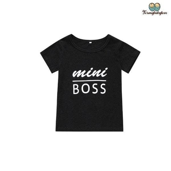 Tee shirt mini boss pour bébé fille et bébé garçon