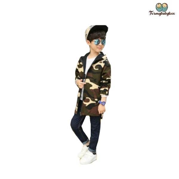 Veste garçon camouflage vert