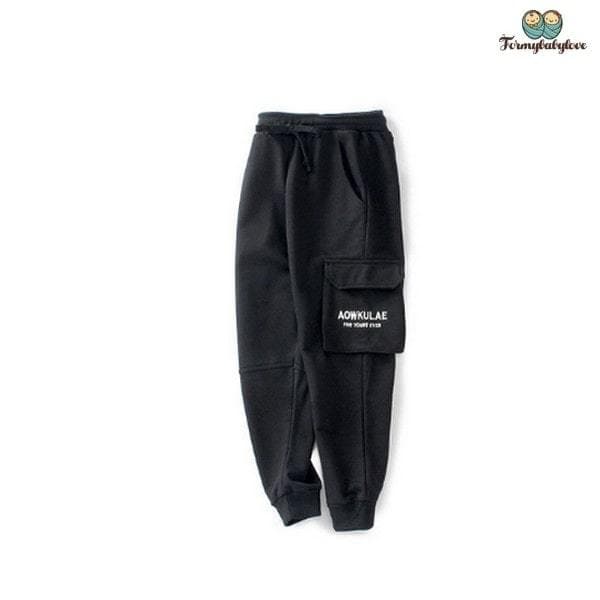 Pantalon garçon jogging noir