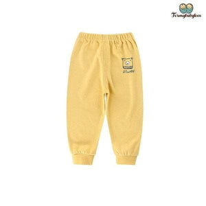 Pantalon garçon ourson jaune