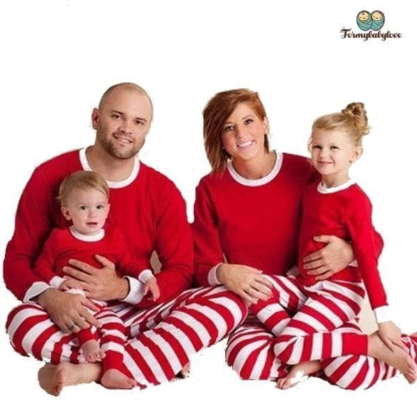 Pyjama noël famille noir et rouge