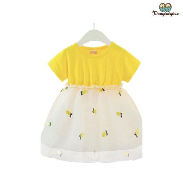 robe fille ananas jaune